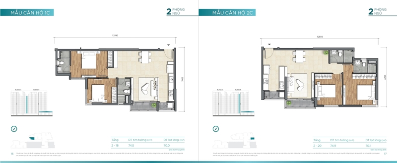 Mặt bằng chi tiết mẫu căn hộ của dự án D'lusso Quận 2 - Keen Land