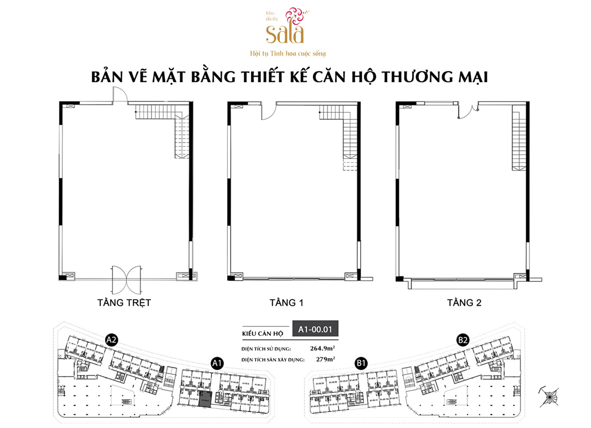 Bản vẽ MB thiết kế căn hộ thương mại dự án SARIMI SALA