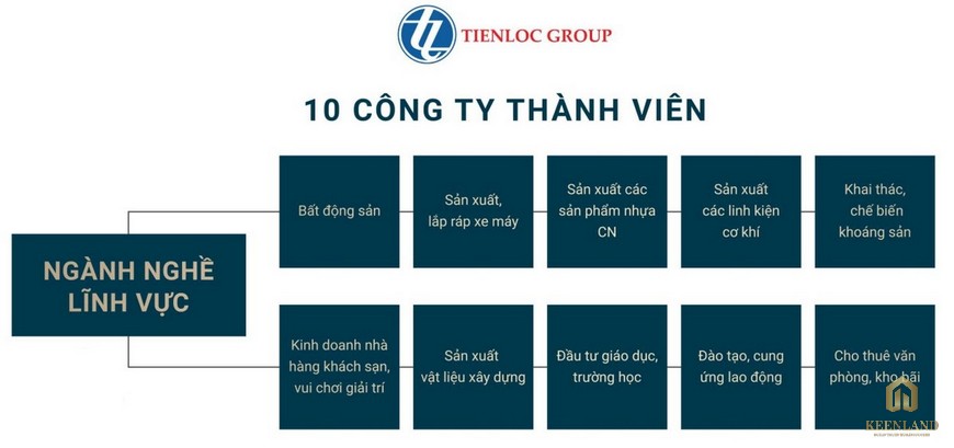 10 công ty thành viên của chủ đầu tư Tiến Lộc