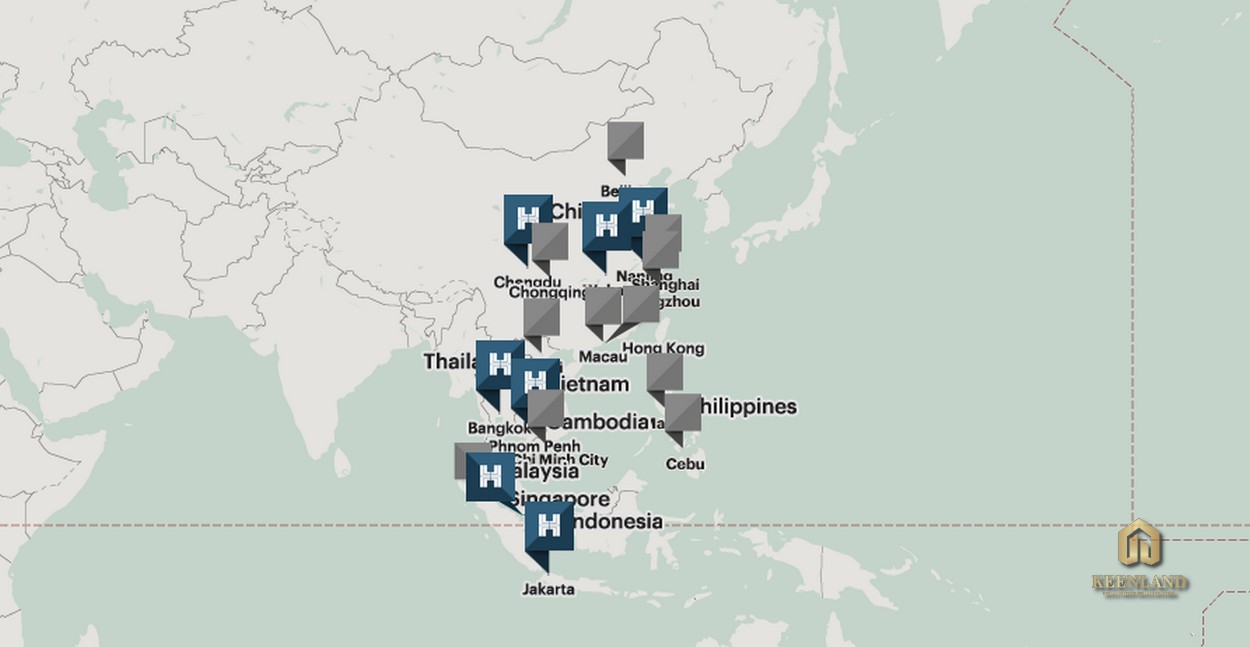 Các dự án của Hongkong Land có mặt trên nhiều quốc gia