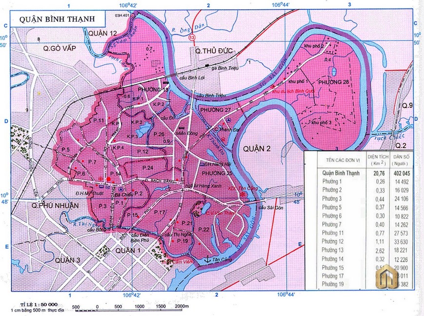 Bản đồ quy hoạch quận Bình Thạnh