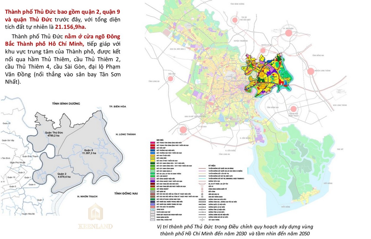 Vị trí thành phố Thủ Đức theo quy hoạch mới