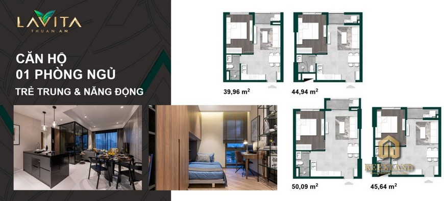Thiết kế căn hộ 1 PN Lavita Thuận An 