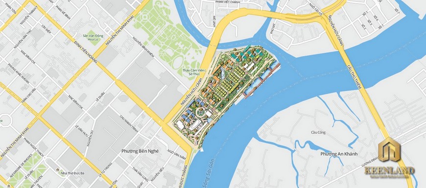 Mặt bằng tổng thể dự án Grand Marina Quận 1 nhìn từ trên Maps