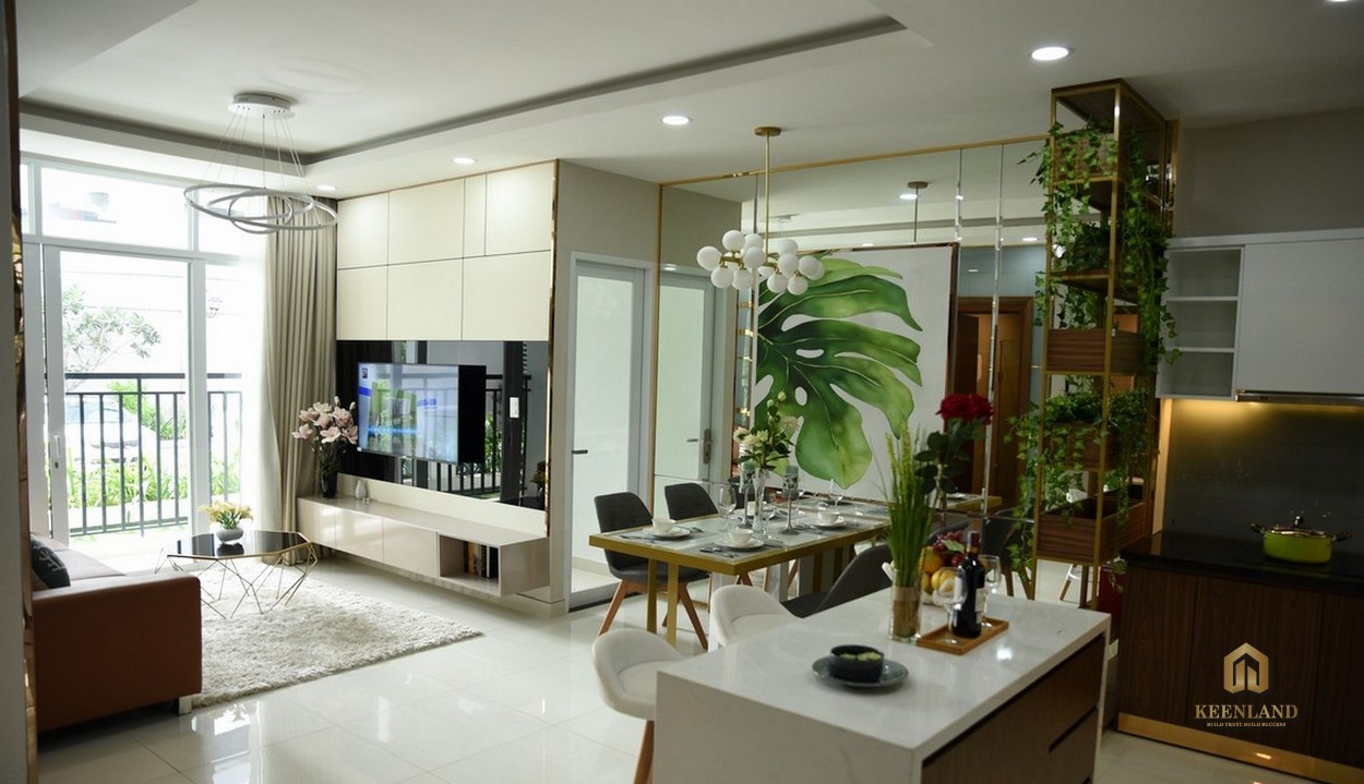 Nhà mẫu dự án Phú Đông Smart City Bình Dương - Tổng thể phòng khách