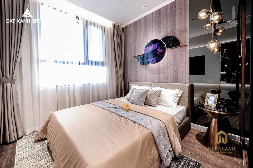 Nhà mẫu dự án Opal Cityview - Phòng ngủ Master căn hộ 2PN