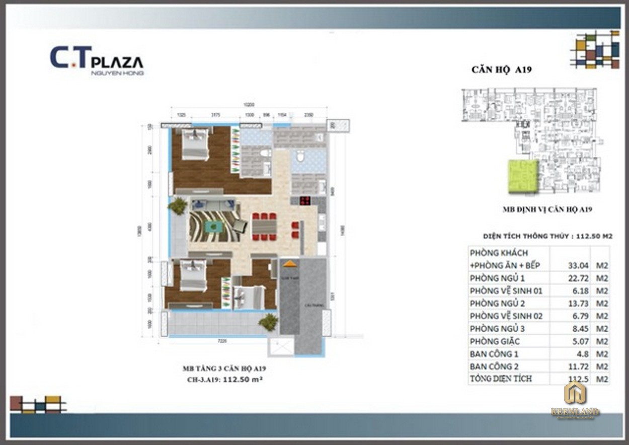 Thiết kế chi tiết căn hộ A19 dự án CT Plaza Nguyên Hồng