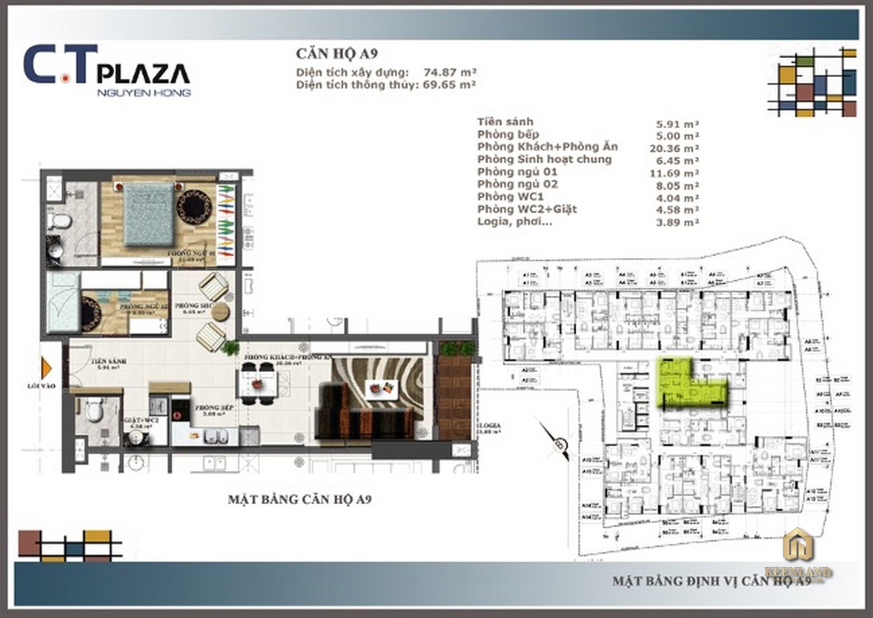 Thiết kế chi tiết căn hộ A9 dự án CT Plaza Nguyên Hồng