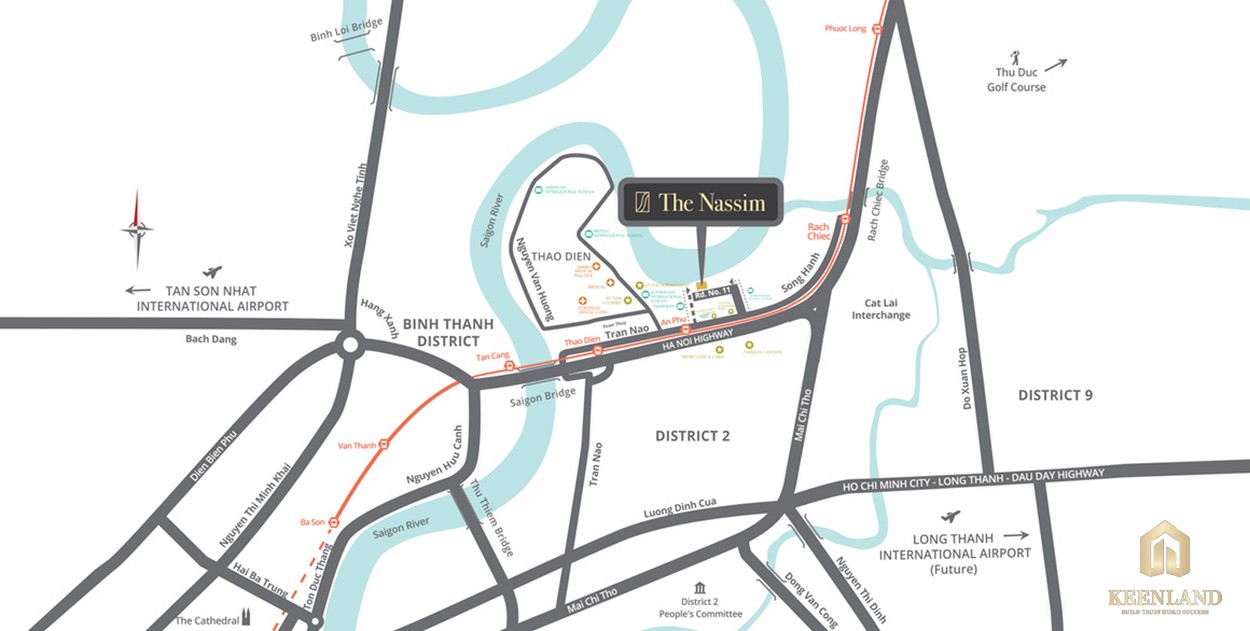 Vị trí dự án khu đô thị cao cấp The Nassim Thảo Điền