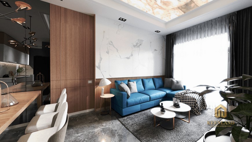 Thiết kế phòng khách căn hộ Moonlight Boulevard Bình Tân