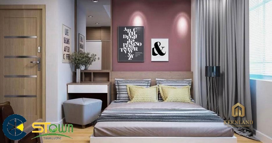 Hình ảnh thực tế phòng ngủ nhà mẫu Stown Tham Lương 