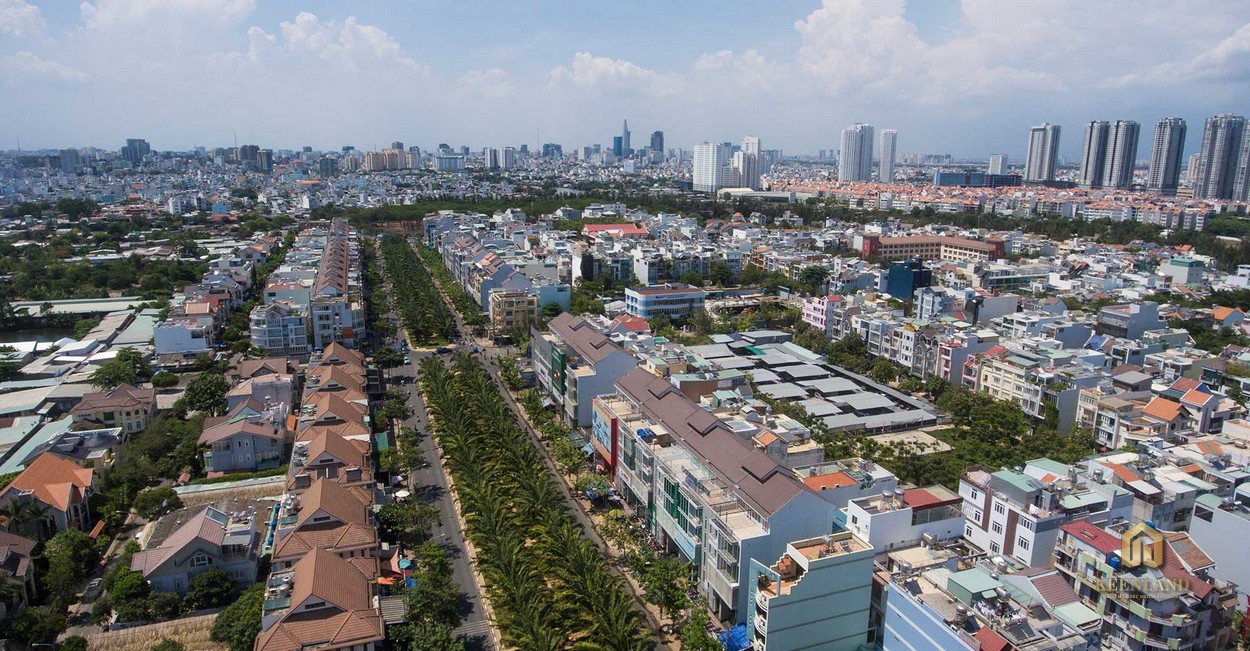 Khu dân cư Trung Sơn nơi chung cư Saigon Mia Bình Chánh tọa lạc hướng nhìn về view Quận 1