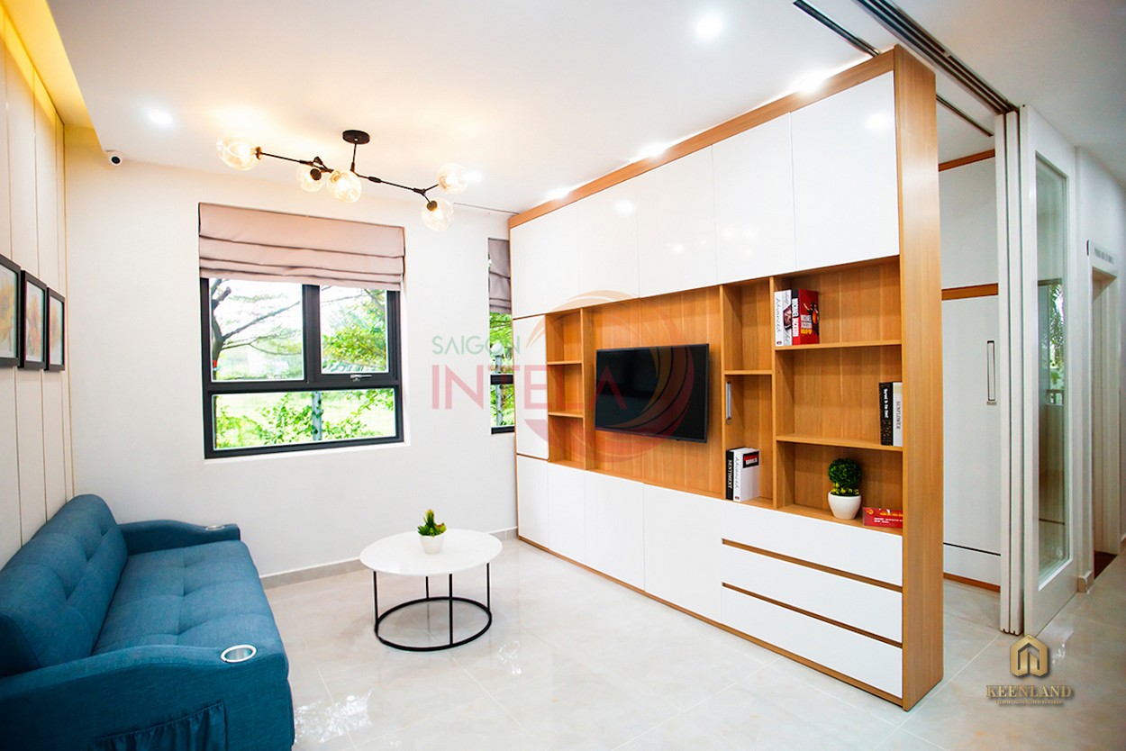 Thiết kế phòng khách căn hộ Saigon Intela