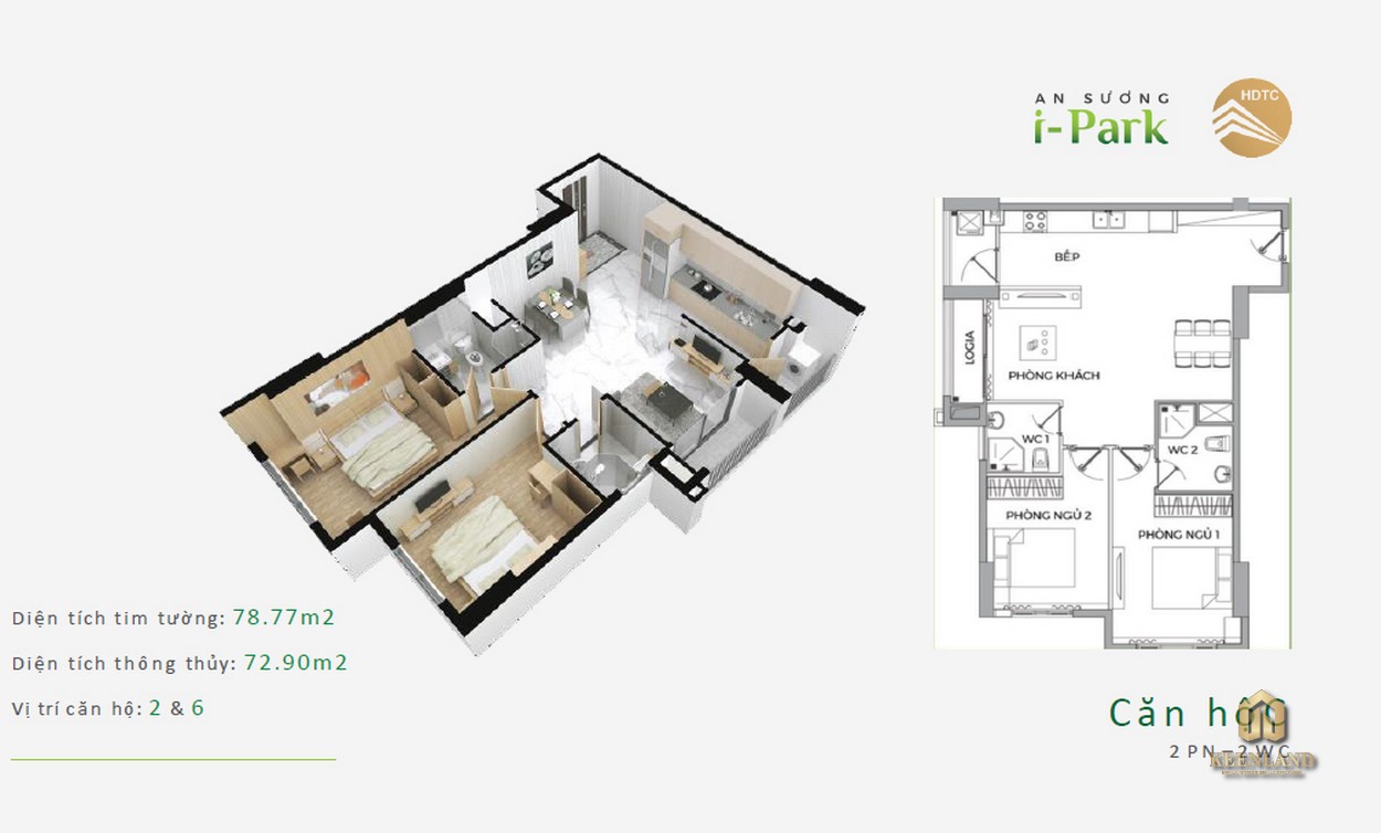Thiết kế chi tiết căn hộ mẫu I-Park An Sương số 2 - 6