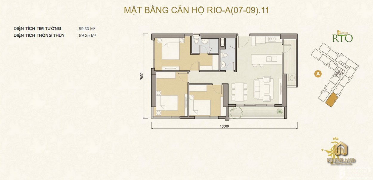 Thiết kế chi tiết căn hộ Masteri An Phú 3 phòng ngủ