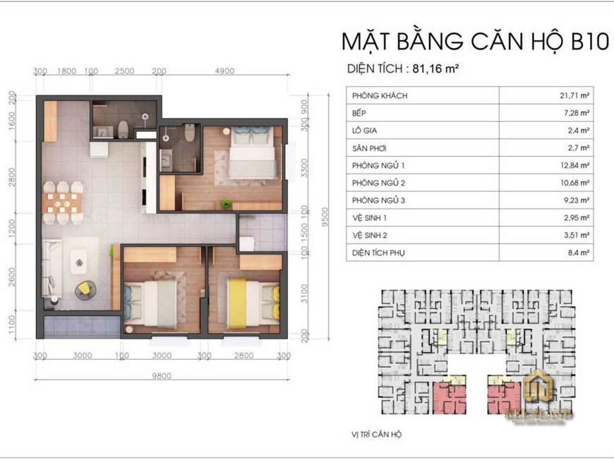 Thiết kế căn hộ Stown Tham Lương B10 3 phòng ngủ