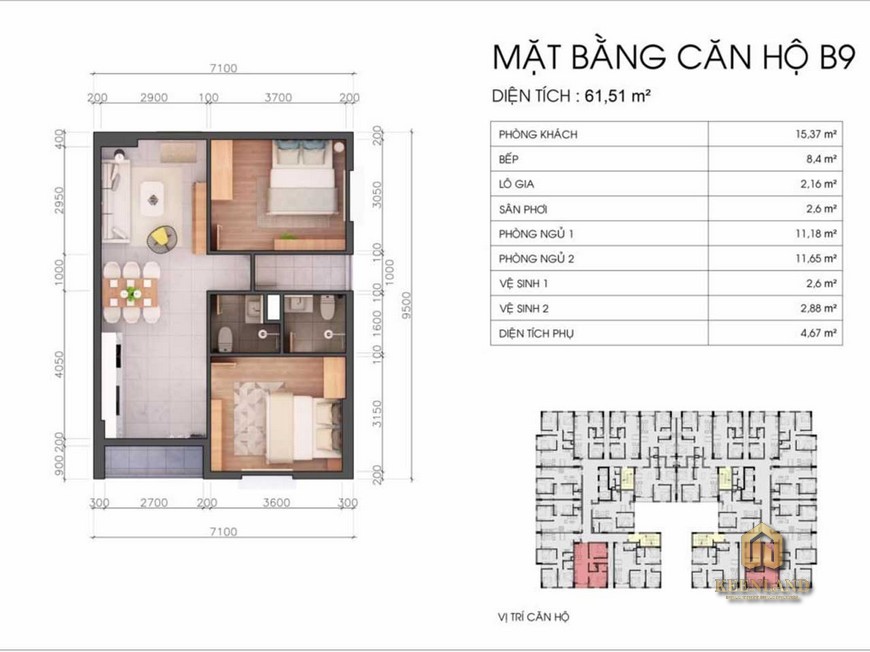 Thiết kế căn hộ Stown Tham Lương B9 2 phòng ngủ