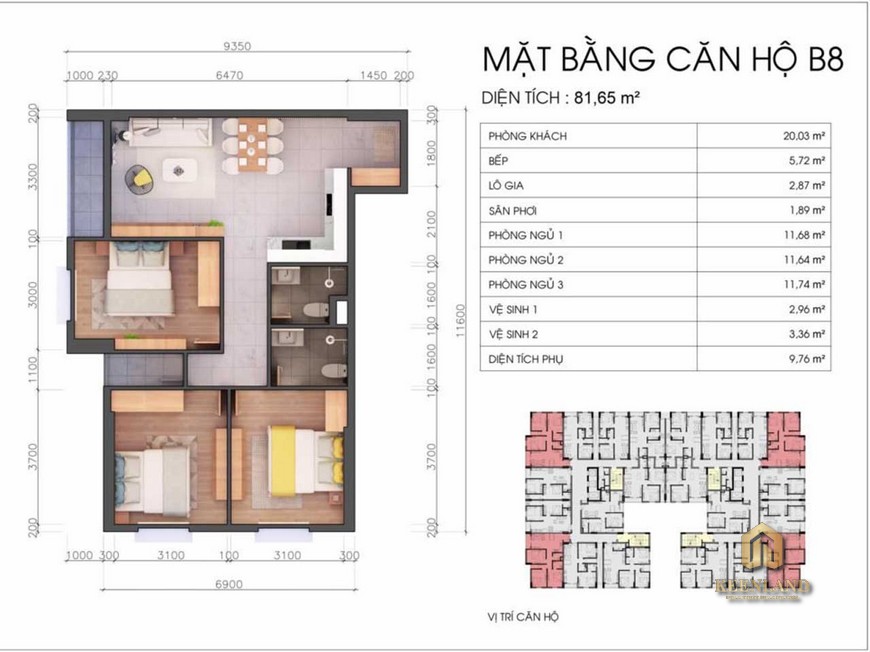 Thiết kế căn hộ Stown Tham Lương B10 3 phòng ngủ