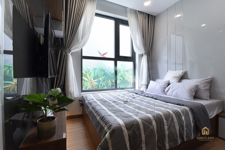 Phòng ngủ căn hộ mẫu dự án Bcons Sala