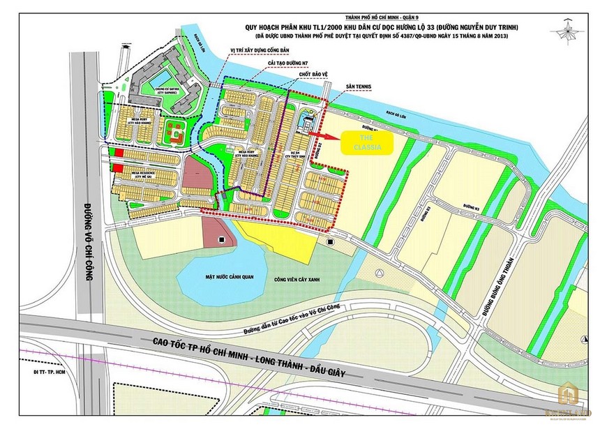Bản đồ quy hoạch dự án căn hộ The Classia Khang Điền