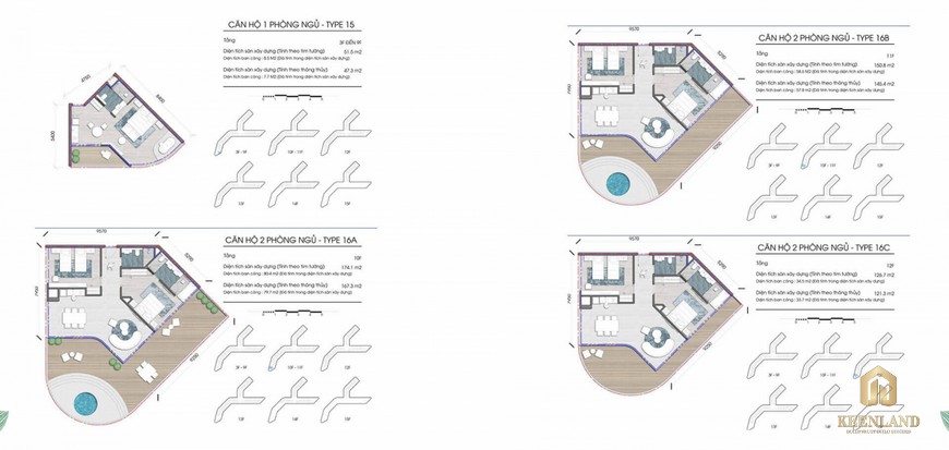 Thiết kế căn hộ nghỉ dưỡng Charm Hồ Tràm 2 phòng ngủ