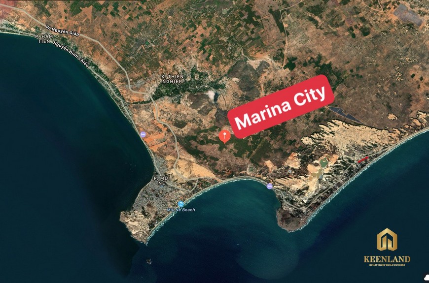 Vị trí dự án biệt thự Marina City Mũi Né Bình Thuận đắc địa