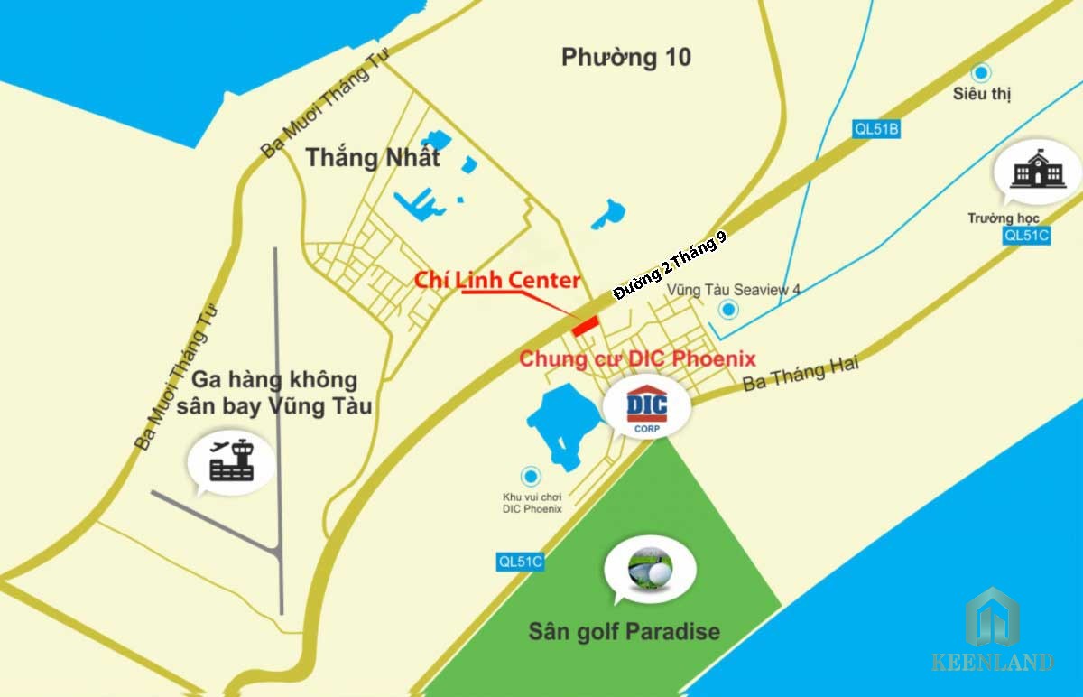 Bản đồ vị trí dự án Chí Linh Center