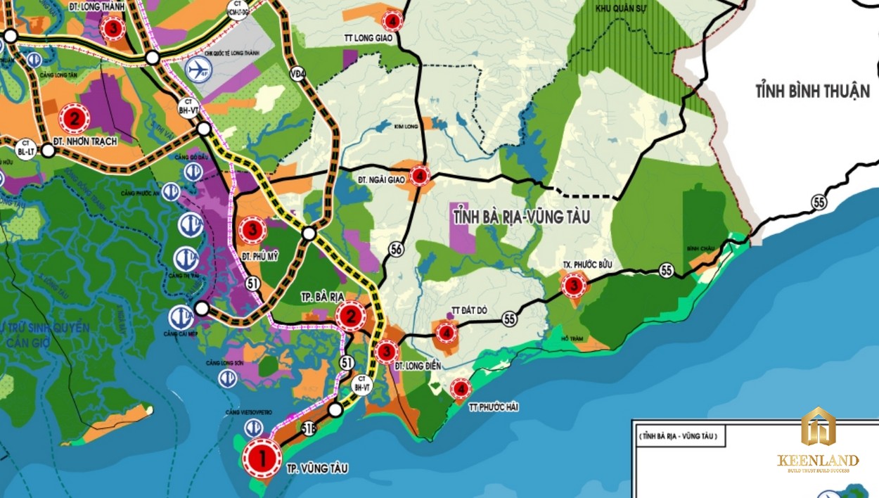 Sơ đồ quy hoạch giao thông di chuyển đến thành phố Vũng Tàu