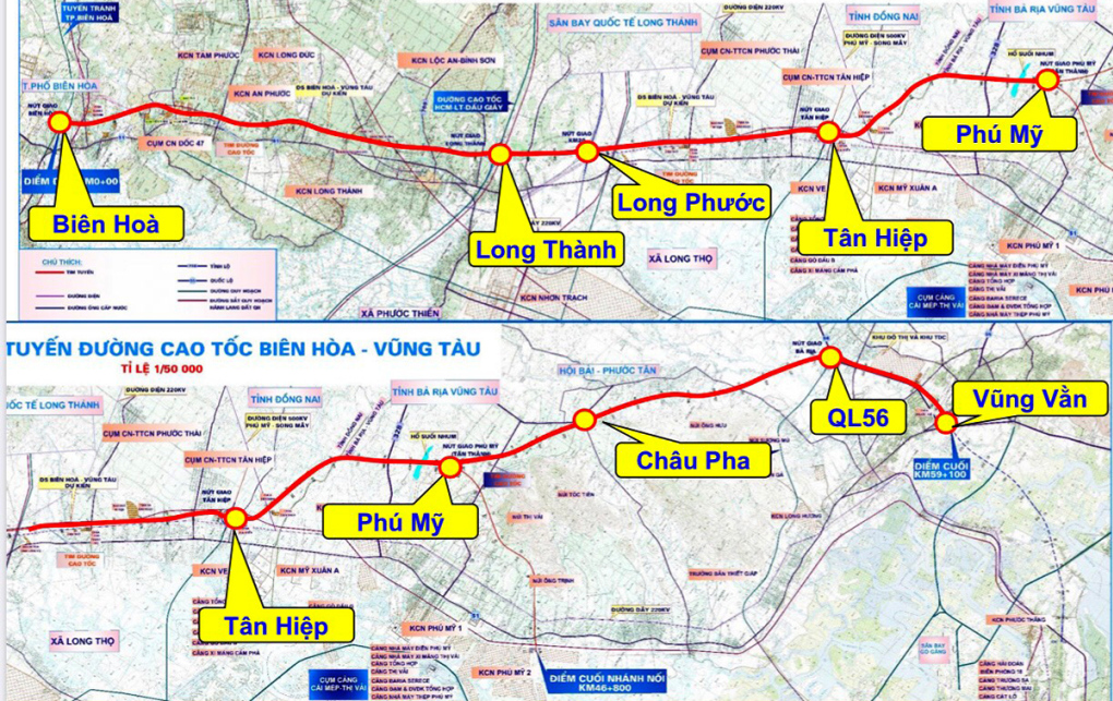 Quy hoạch cao tốc Biên Hòa - Vũng Tàu