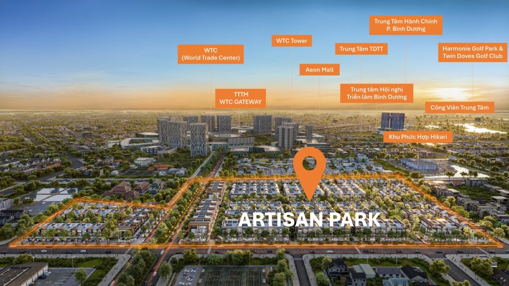 Vị trí Artisan Park Gamuda Land Bình Dương