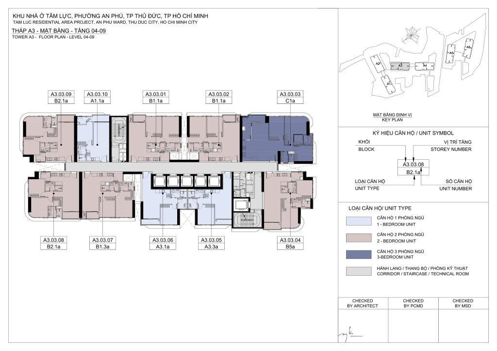 Mặt bằng Eaton Park tháp A3
