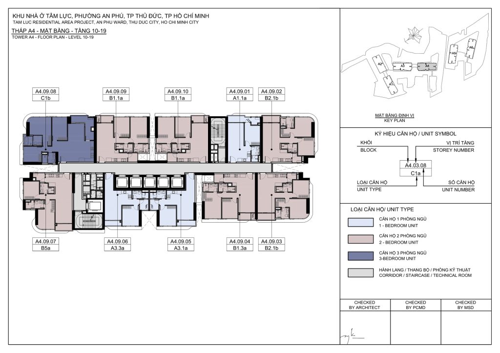 Mặt bằng Eaton Park tháp A4