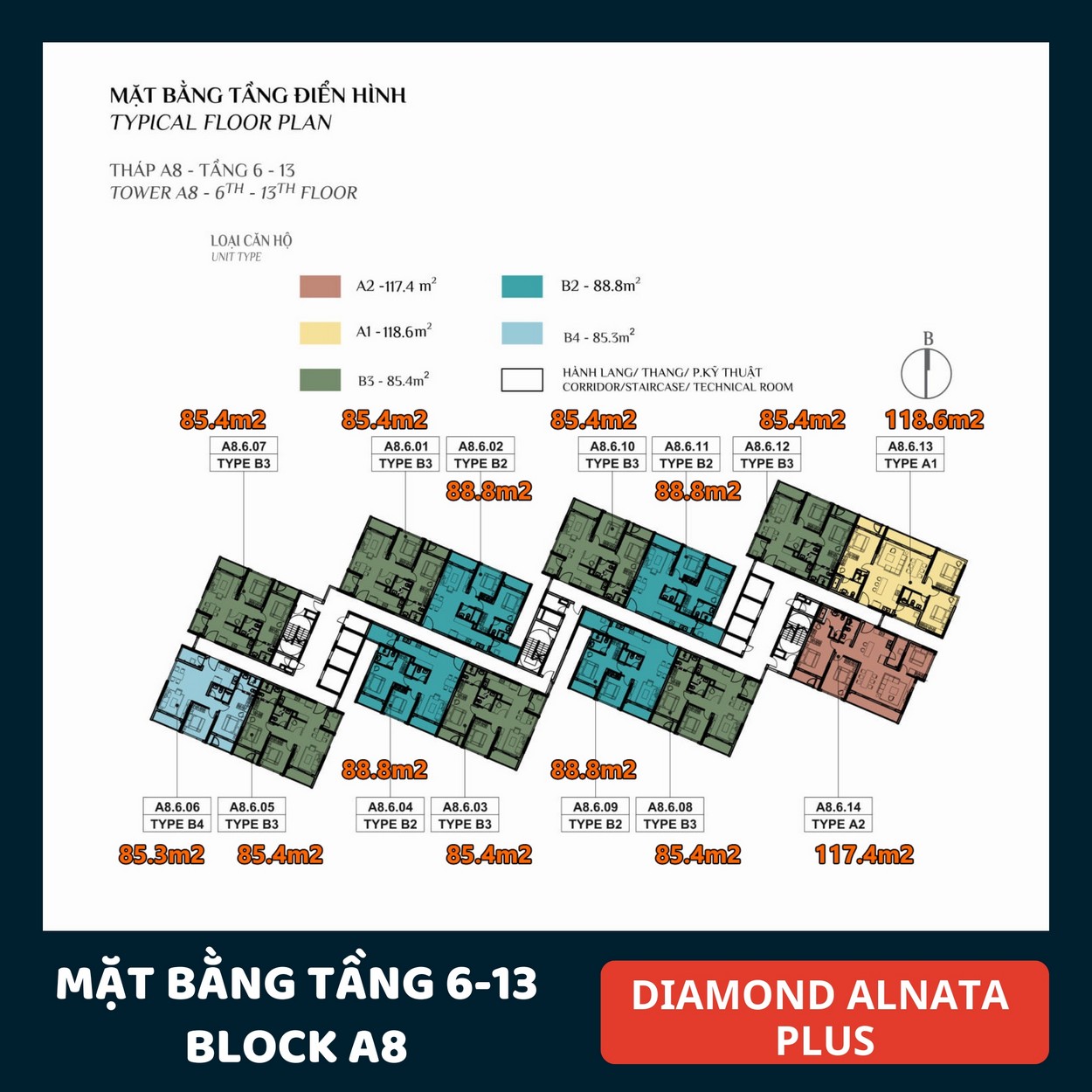 Mặt bằng Diamond Alnata plus Tân Phú