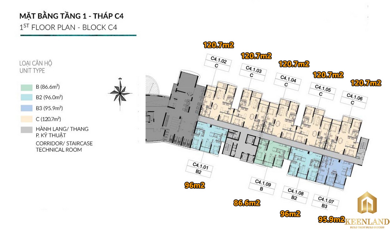 Mặt bằng Diamond Centery Tân Phú