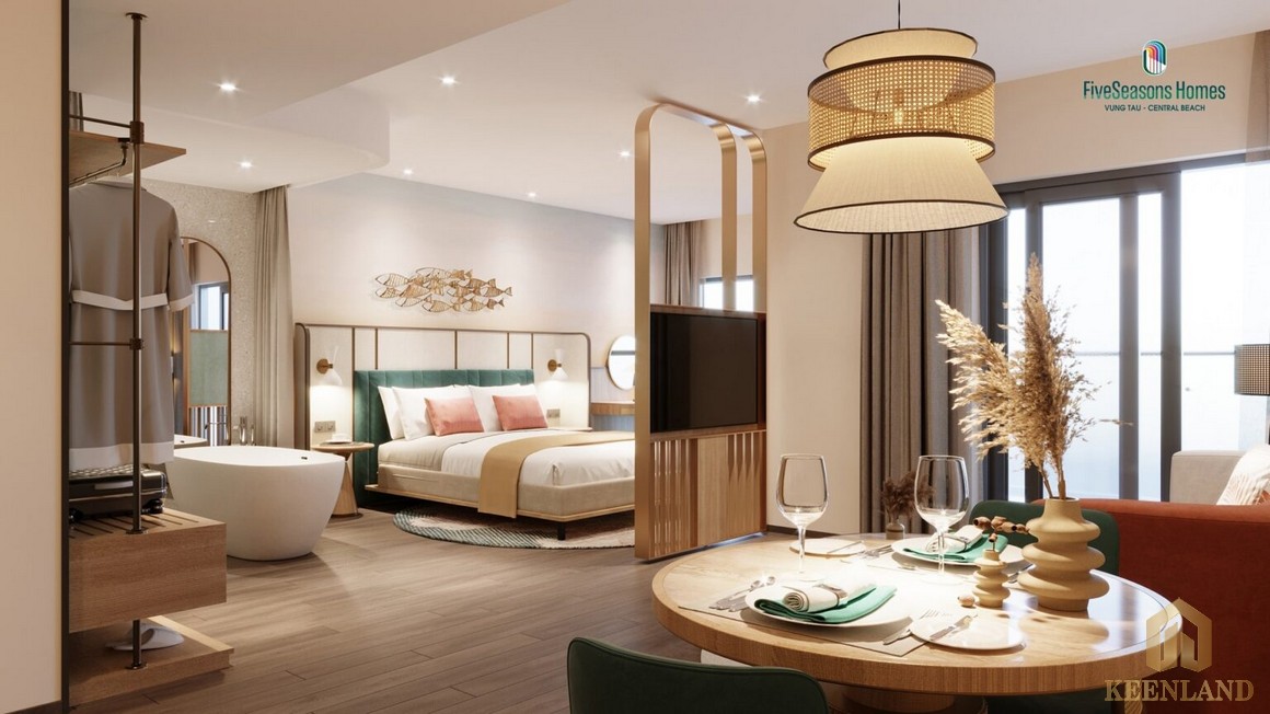 Phòng ngủ dự án căn hộ Fives Seasons Homes Vũng Tàu