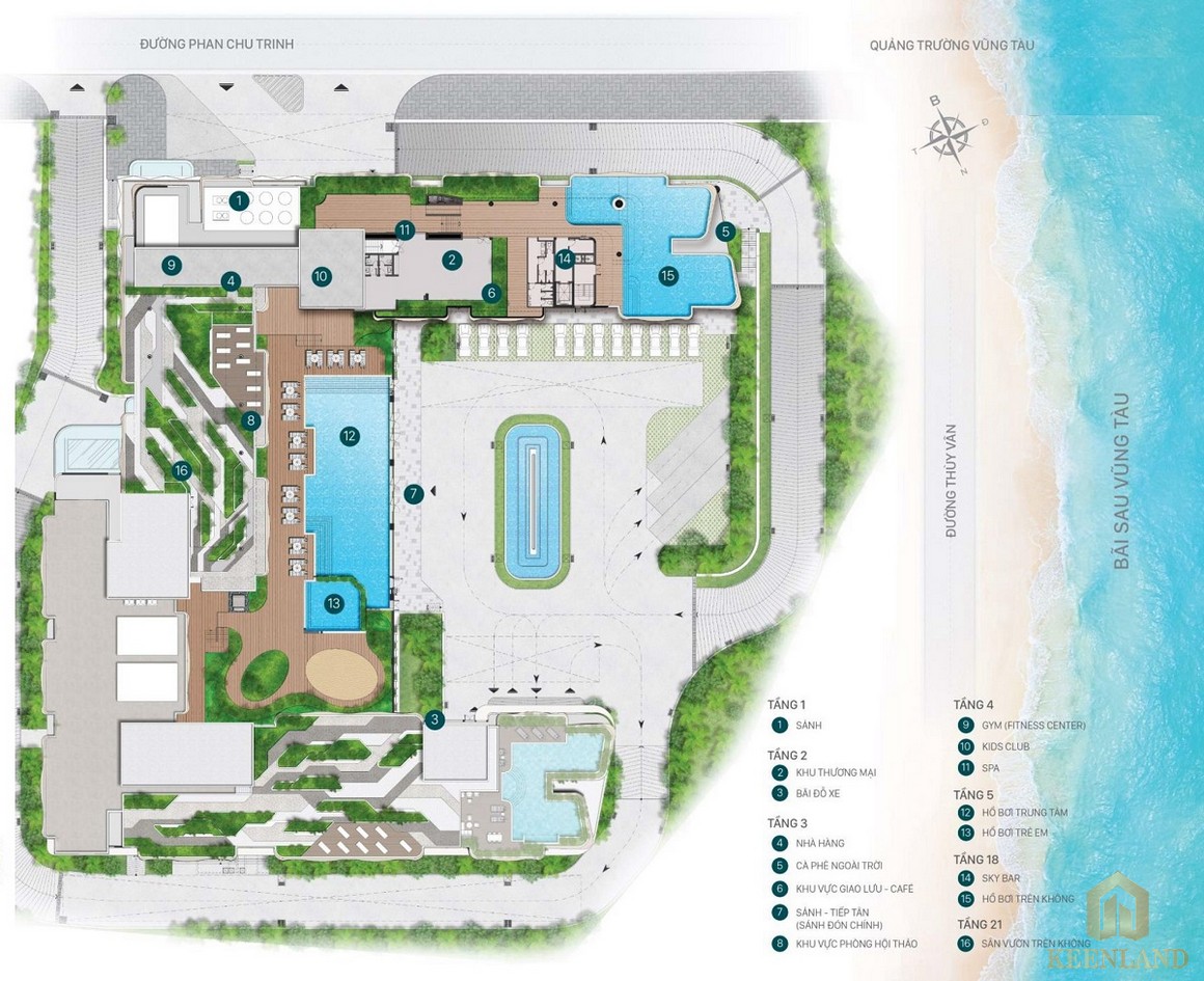 Mặt bằng dự án Five Seasons Homes Vũng Tàu