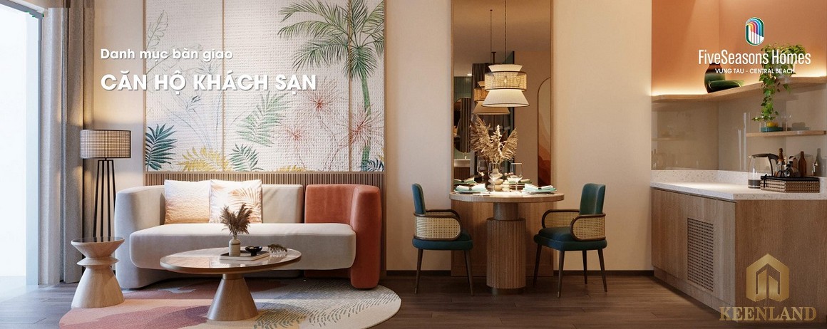 Phòng khách dự án căn hộ Fives Seasons Homes Vũng Tàu