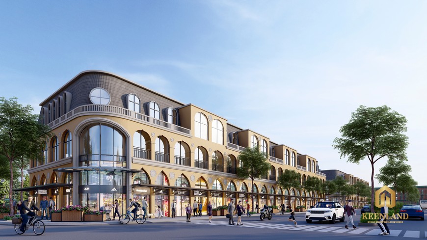 Phối cảnh Boulevard Shophouse Venezia Beach Hồ Tràm