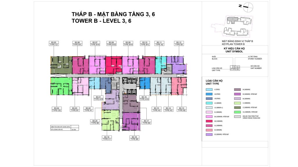Mặt bằng tầng Elysian tháp B