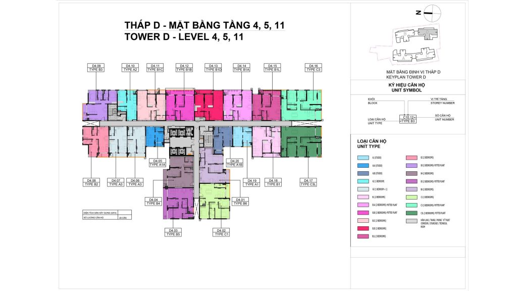 Mặt bằng tầng Elysian tháp D